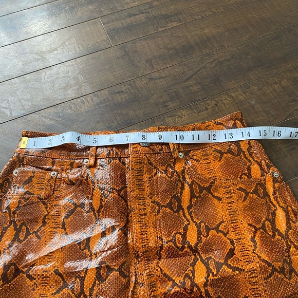 GRLFRND Snakeskin print Straight leather pants - Picture 10 of 14